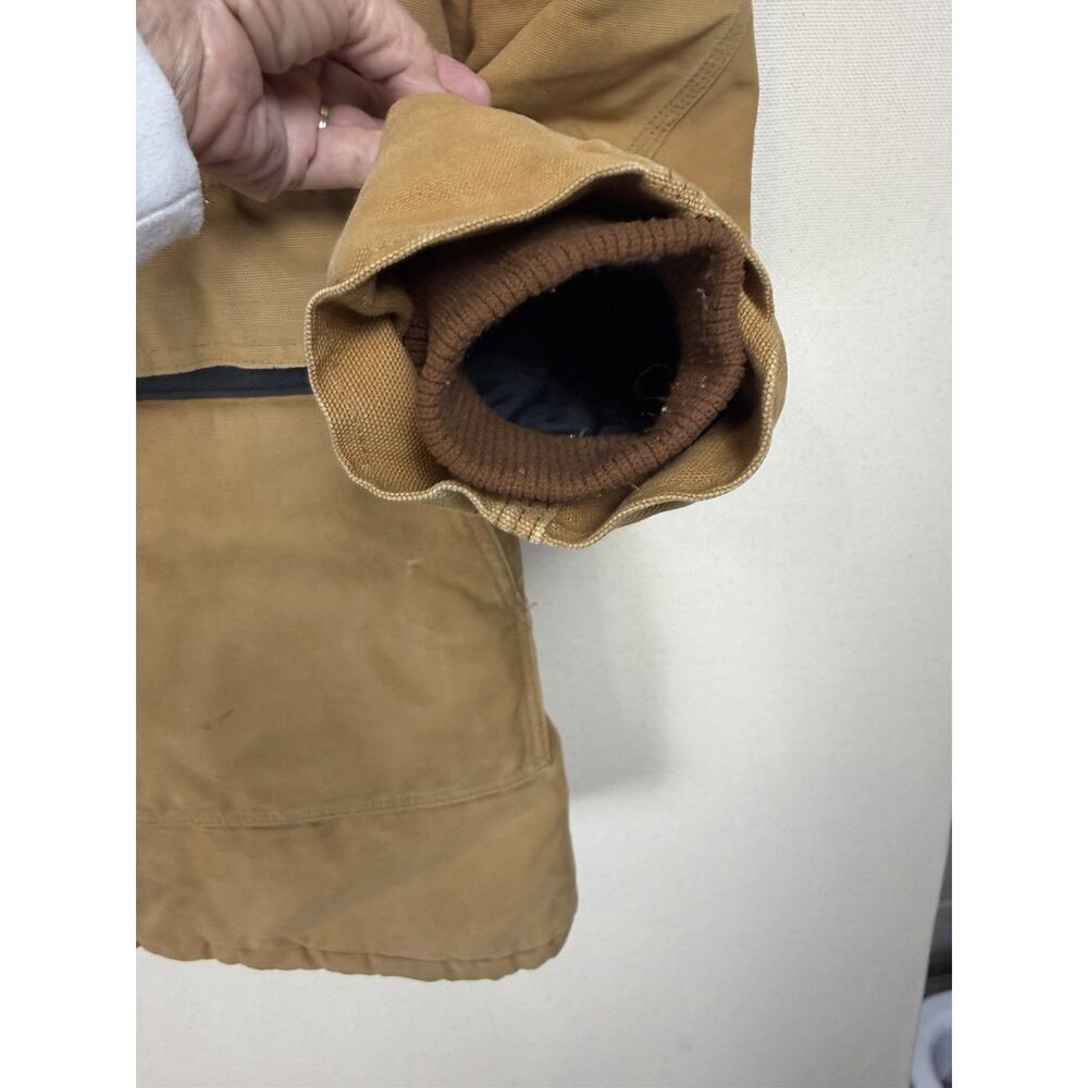 Vintage Carhartt Coat Jacket Brown Quilt Lined Hooded Men’s Size M Heavy Rugged - Picture 13 of 13